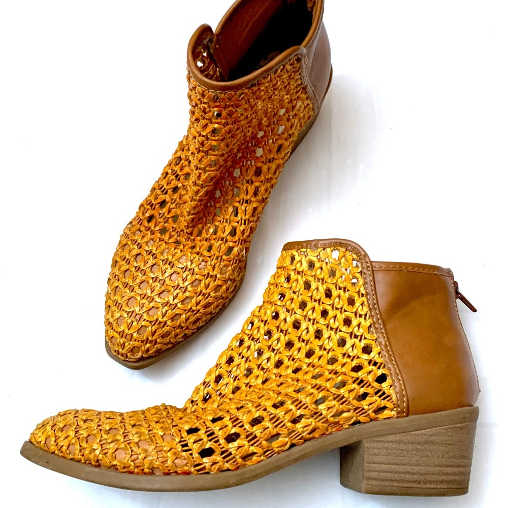 Koda Basket Weave Ankle Boot by Dolce Vita in Cognac- 8